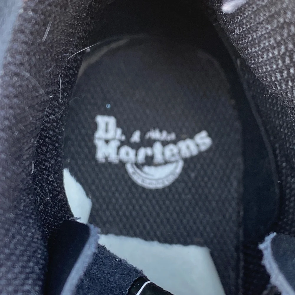 Dr. Martens 1460 combat boot lace up with side zip kids size 3 custom smiley 😊